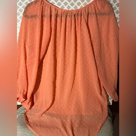 Coral Lauren Conrad sheer blouse - Picture 2 of 3